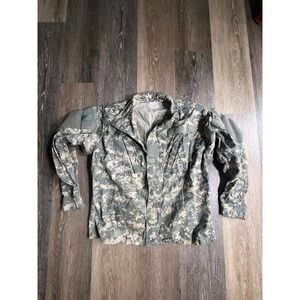US Military ACU Field Jacket Mens Small X-Short Gray Camo Good Digital Tactical